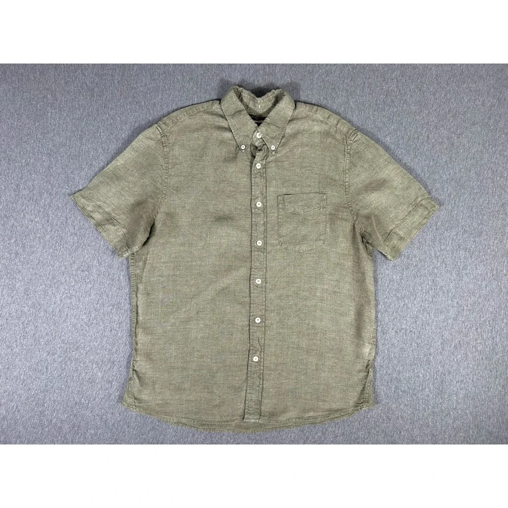 Banana Republic Standard Fit Short Sleeve Linen Shirt M